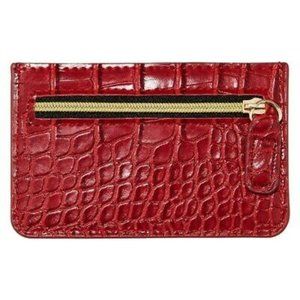 B-low The Belt Red CROC CARD CASE Winter 2020 NEW Vegan Leather Croco Style